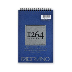 Fabriano 1264 200g A5 20lapos spirálkötött fekete rajztömb