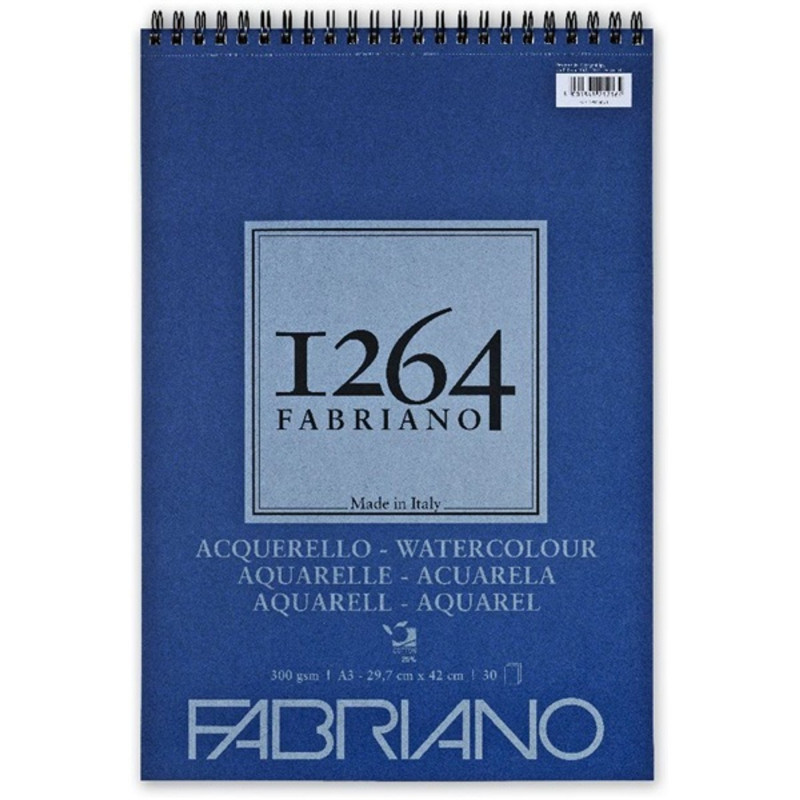 Fabriano 1264 Watercolour 300g A3 30lapos spirálkötött akvarell tömb Fabriano 1264 Watercolour 300g A3 30lapos spirálkötött akvarell tömb