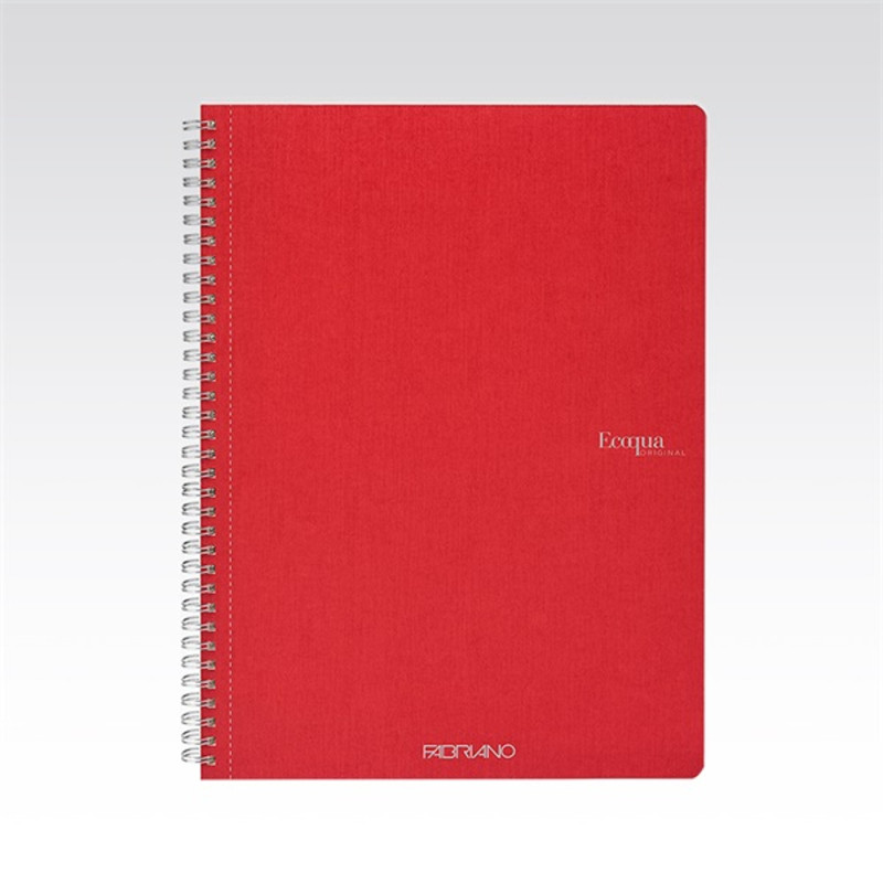 Fabriano Ecoqua A4 70lapos piros kockás spirálfüzet Fabriano Ecoqua A4 70lapos piros kockás spirálfüzet