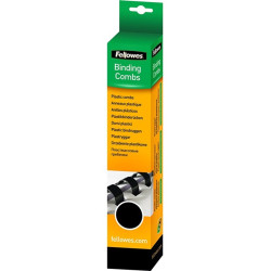 Spirál, műanyag, 8 mm, 21-40 lap, FELLOWES, fekete