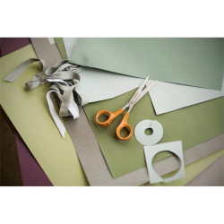 FISKARS Olló, papírvágó, 17 cm,"Classic" narancssárga