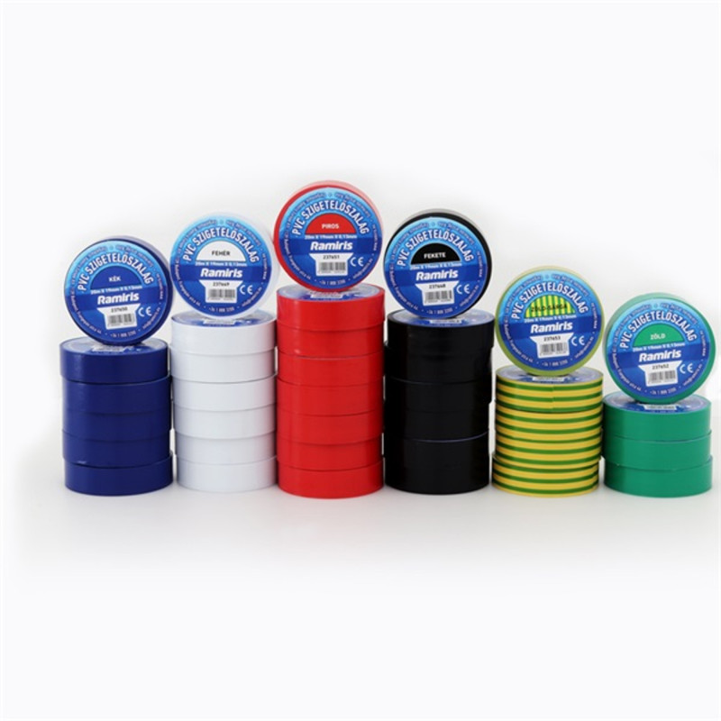 Ramiris 0,13 mm x 19 mm x 20 m kék PVC szigetelőszalag Ramiris 0,13 mm x 19 mm x 20 m kék PVC szigetelőszalag