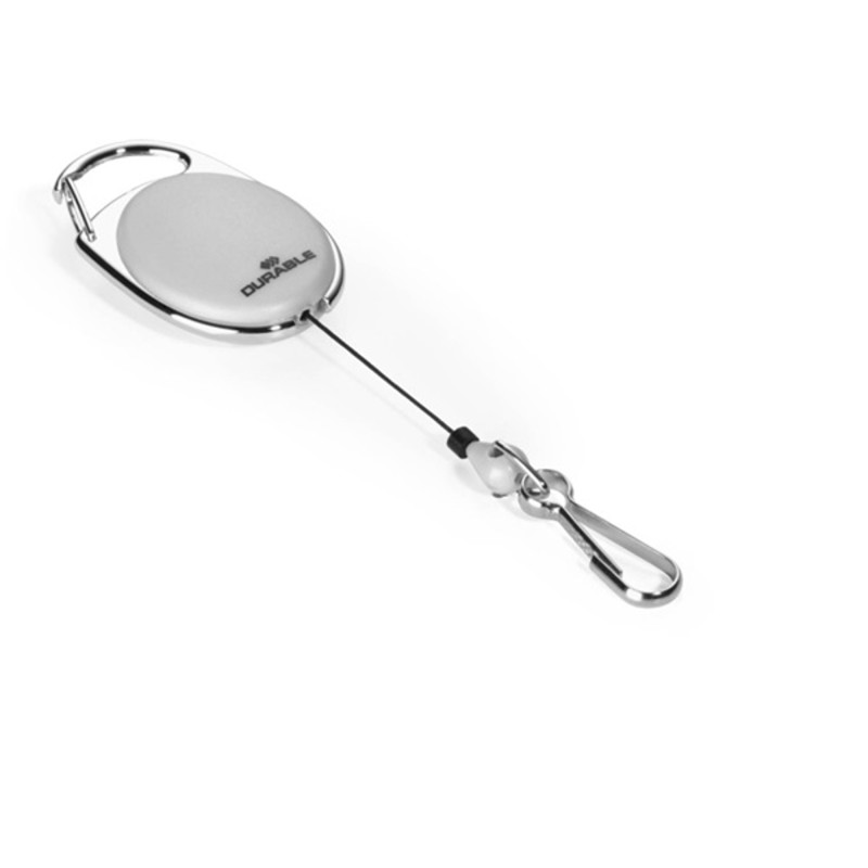 Durable Style jojós karabineres 1db szürke névkitűző tartó Durable Style jojós karabineres 1db szürke névkitűző tartó