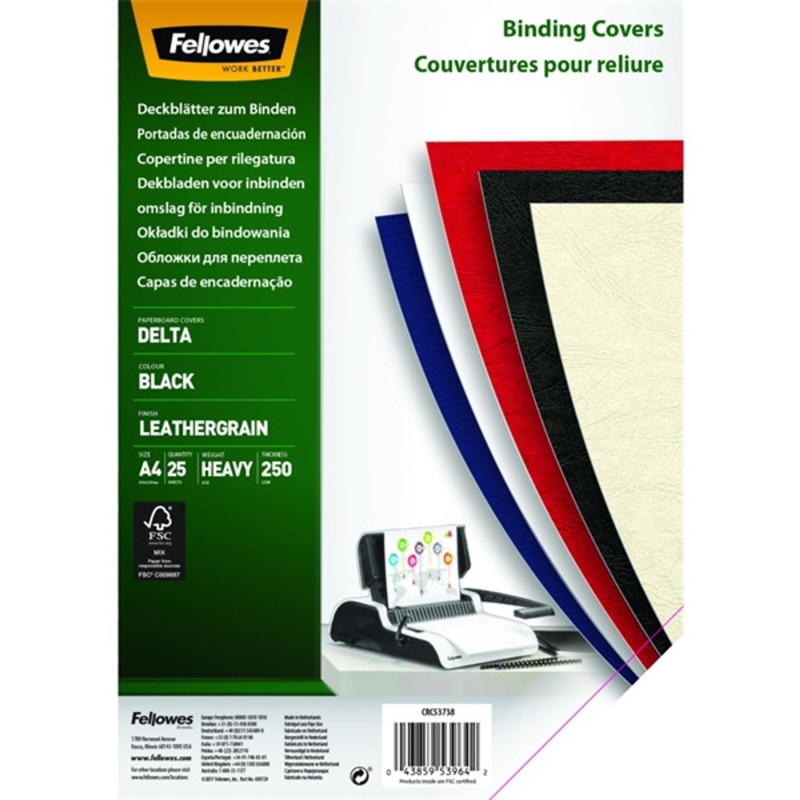 Fellowes 25db-os fekete hátlap Fellowes 25db-os fekete hátlap