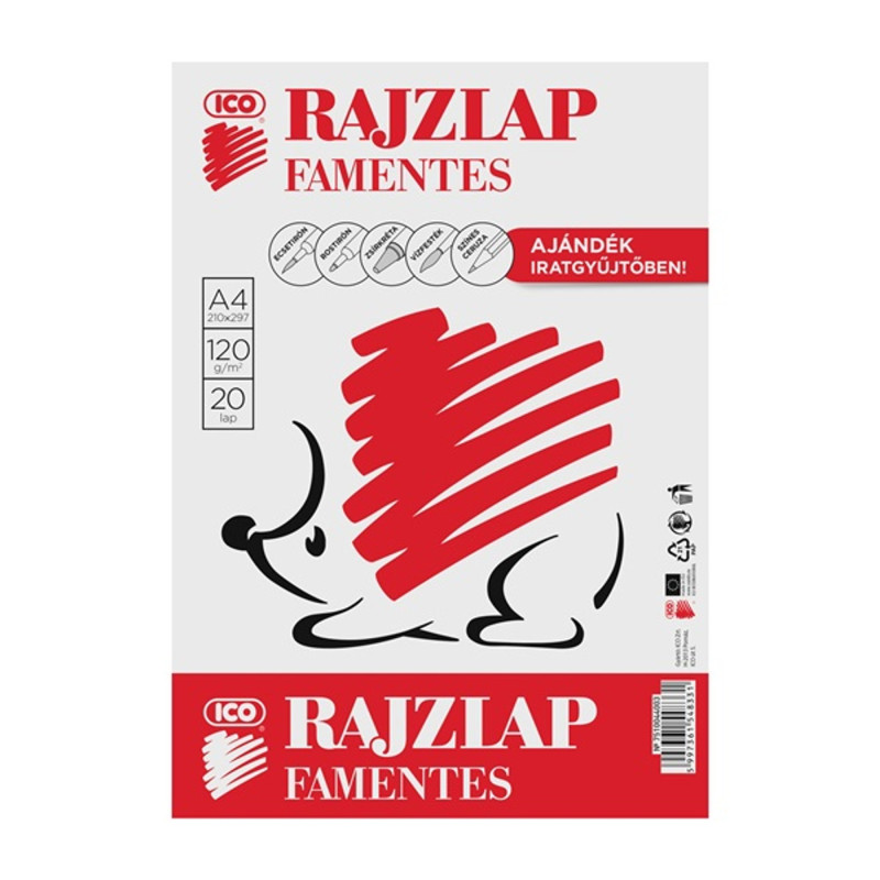 ICO Süni A4 famentes 20db rajzlap ICO Süni A4 famentes 20db rajzlap