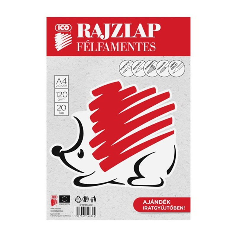 ICO Süni A4 félfamentes 20db rajzlap ICO Süni A4 félfamentes 20db rajzlap