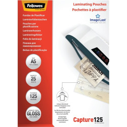 Lamináló fólia, A5, 125 mikron, fényes, 25 db/doboz, Fellowes®
