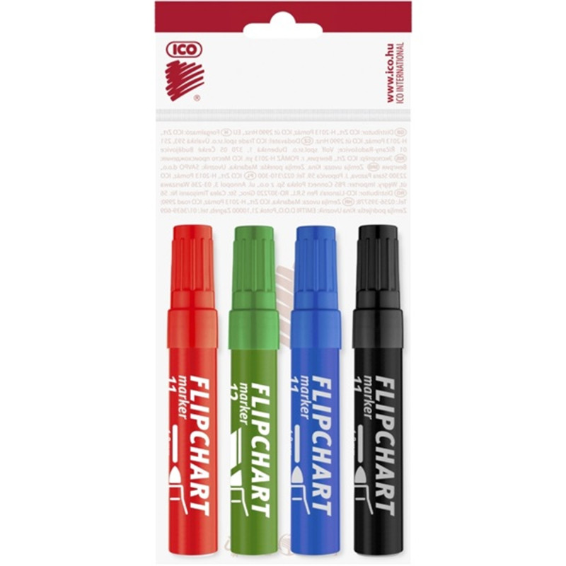 ICO Flipchart 12 4 db-os marker készlet ICO Flipchart 12 4 db-os marker készlet