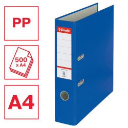 ESSELTE Iratrendező, 75 mm, A4, PP/karton, élvédő sínnel,"Economy", kék