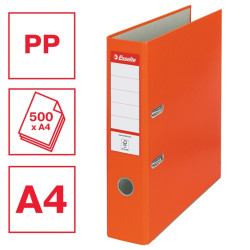 ESSELTE Iratrendező, 75 mm, A4, PP/karton, élvédő sínnel,"Economy", narancssárga