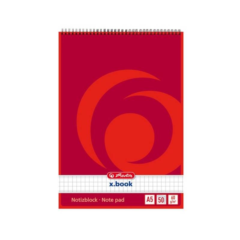 Herlitz A5 50 lap kockás spirálblokk Herlitz A5 50 lap kockás spirálblokk