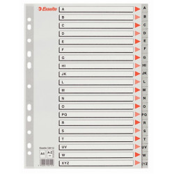 Esselte A-Z felirattal rendelkező műanyag regiszter A4 (100112)