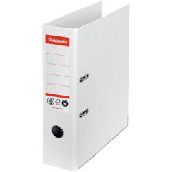 ESSELTE "No.1" iratrendező, 75 mm, A4, Co2-semleges, élvédő sínnel, fehér