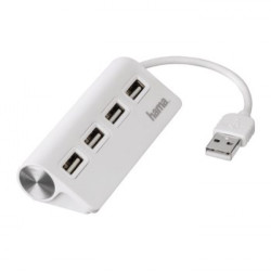 Hama 4 port USB 2.0 480Mbit/s hub fehér (00200120)