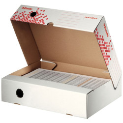 Archiváló doboz, A4, 80 mm, újrahasznosított karton, felfelé nyíló, ESSELTE "Speedbox", fehér