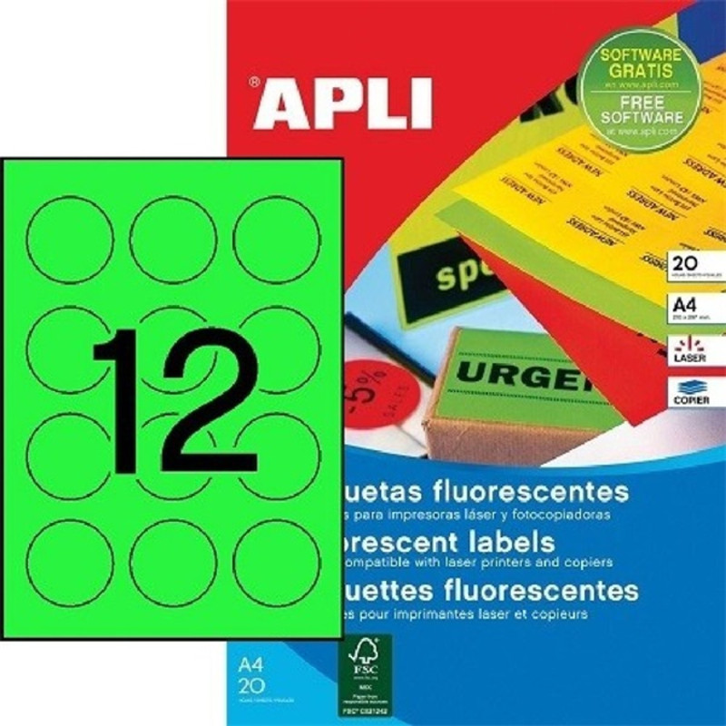 Apli 2869 60mm 240db-os zöld etikett Apli 2869 60mm 240db-os zöld etikett