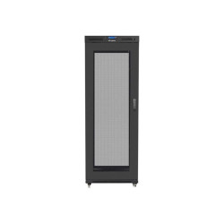 LANBERG FF01-8027-23BL free-standing rack 19inch self-assembly flat pack 27U/800x1000mm black mesh door LCD