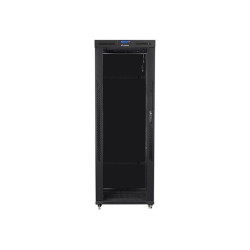 Lanberg 19" szabadon álló rack szekrény 42U/800X800 üvegajtó, lapraszerelt, LCD kijelző, fekete
