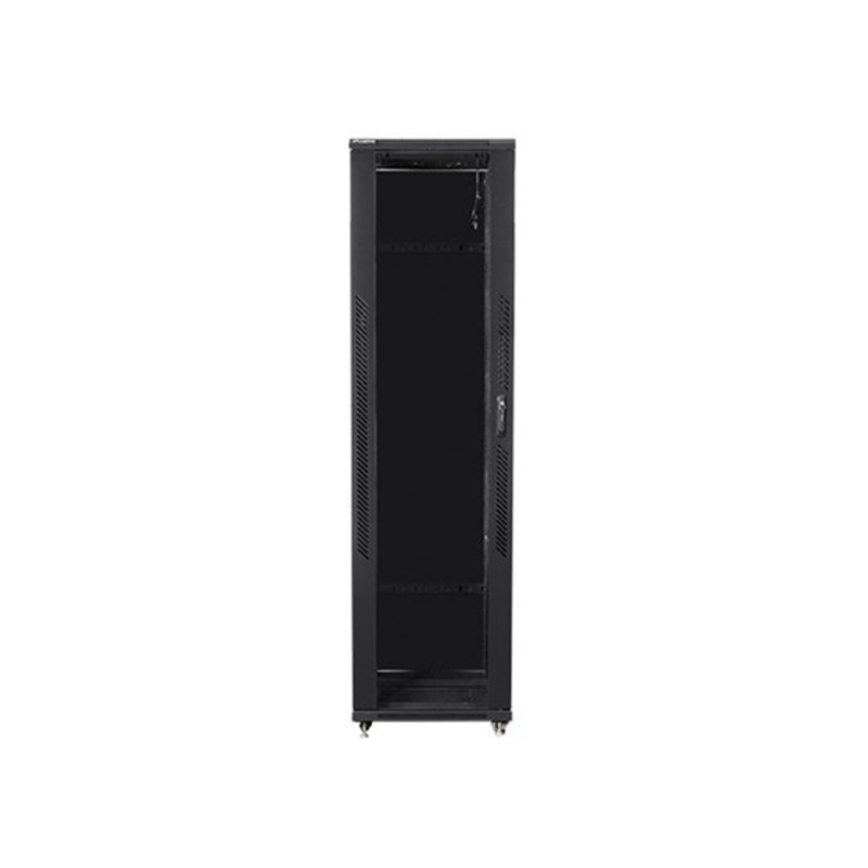 Lanberg FF01-8047-12B 19" 47U SZÉL:800 MÉLY:1000 MAG:2270 lapraszerelt üvegajtós fekete rack szekrény Lanberg FF01-8047-12B 19" 47U SZÉL:800 MÉLY:1000 MAG:2270 lapraszerelt üvegajtós fekete rack szekrény