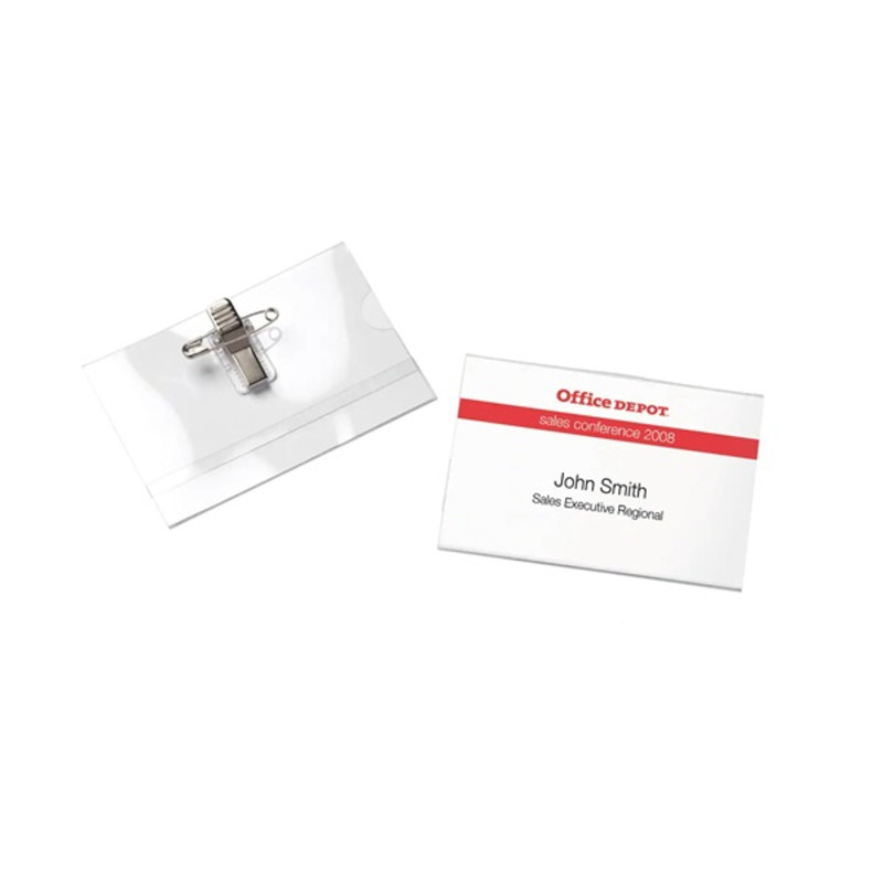 Office Depot 90x60mm fekvő kombinált 25db névkitűző Office Depot 90x60mm fekvő kombinált 25db névkitűző