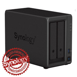 SYNOLOGY NAS 2 fiókos AMD Ryzen R1600 2x2,6GHz, 2GB DDR4 RAM, 2x1000Mbit, 1xUSB3.2Gen1 - DS723+