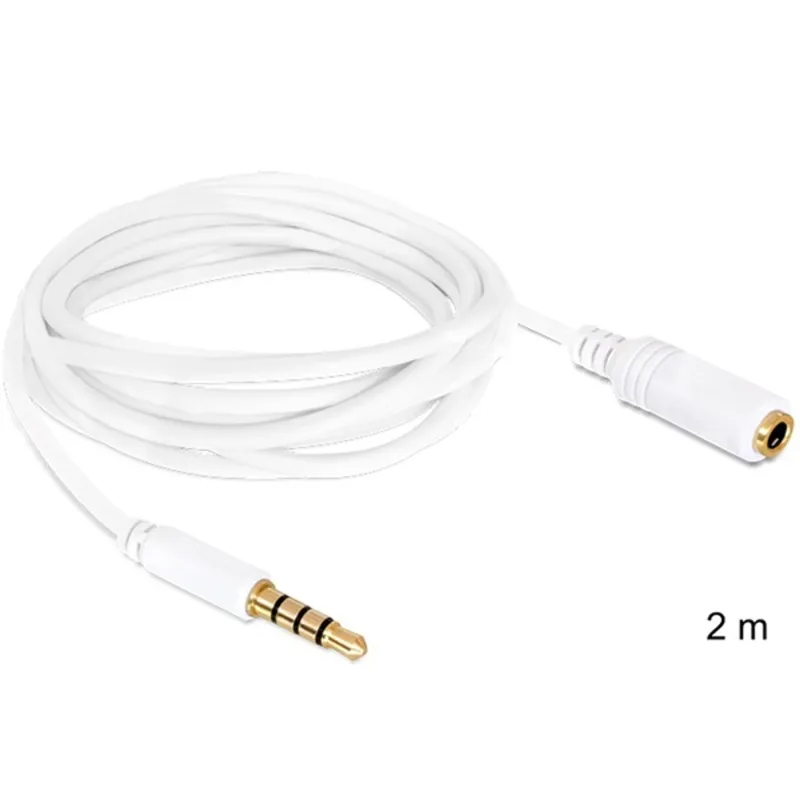 Delock 84482 sztereó Jack 3.5 mm apa / anya iPhone 4 pin 2 m audio kábel Delock 84482 sztereó Jack 3.5 mm apa / anya iPhone 4 pin 2 m audio kábel