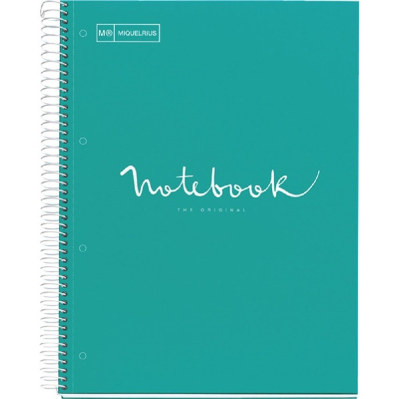Miquelrius Emotions A4 PP 5x24 lapos türkiz kockás spirálfüzet Miquelrius Emotions A4 PP 5x24 lapos türkiz kockás spirálfüzet