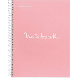 Miquelrius Emotions A4 PP 5x24 lapos pink vonalas spirálfüzet