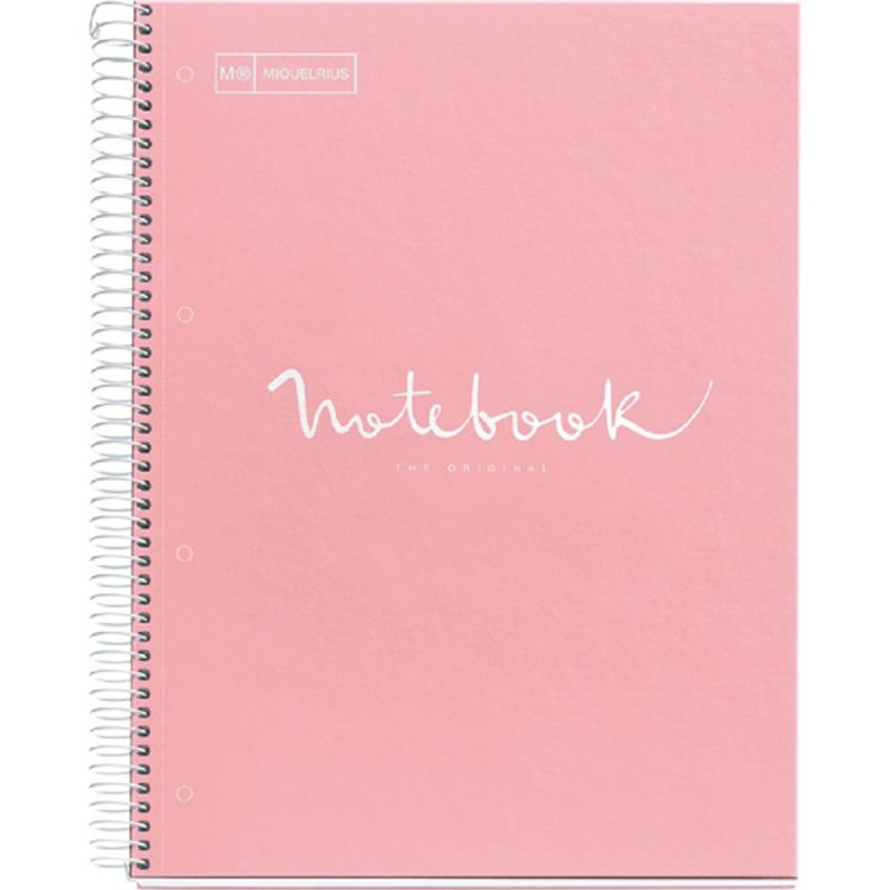 Miquelrius Emotions A4 PP 5x24 lapos pink vonalas spirálfüzet Miquelrius Emotions A4 PP 5x24 lapos pink vonalas spirálfüzet