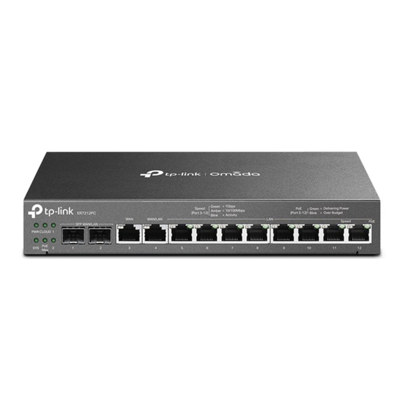 TP-Link Omada ER7212PC V1 - Router 8-port switch - 1GbE - WAN ports: 4 - wall-mountable TP-Link Omada ER7212PC V1 - Router 8-port switch - 1GbE - WAN ports: 4 - wall-mountable