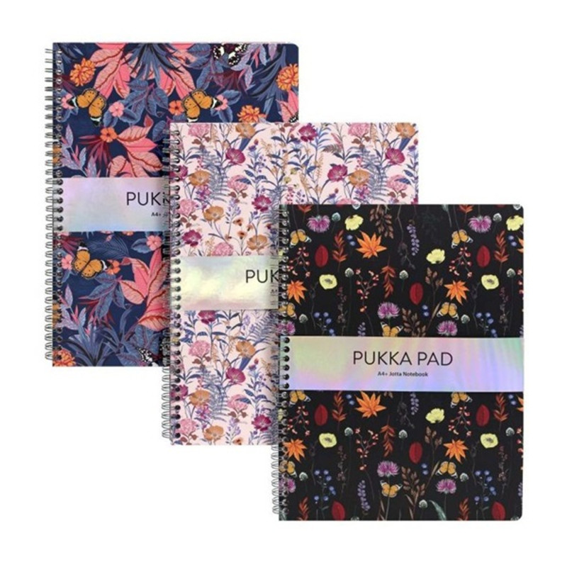 Pukka Pad Jotta Pad Bloom A4 160 oldalas vonalas spirálfüzet Pukka Pad Jotta Pad Bloom A4 160 oldalas vonalas spirálfüzet