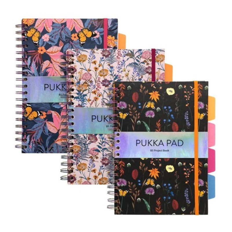 Pukka Pad Project Book Bloom B5 PP 200 oldalas vonalas spirálfüzet Pukka Pad Project Book Bloom B5 PP 200 oldalas vonalas spirálfüzet