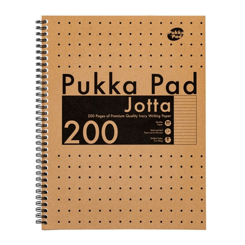 Pukka Pad Kraft Jotta Recycle A4 200 oldalas vonalas spirálfüzet Pukka Pad Kraft Jotta Recycle A4 200 oldalas vonalas spirálfüzet