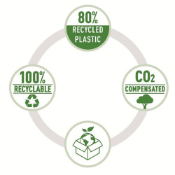 Leitz Recycle A4 PP fekete 3-pólyás mappa