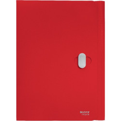 Leitz Recycle karbonsemleges zárható 3-pólyás mappa piros (46220025)