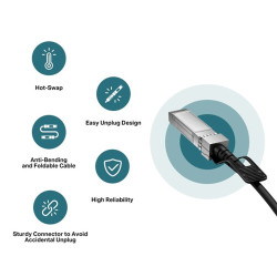 TP-Link 3M 10G SFP+ Direct Attach kábel (TL-SM5220-3M)