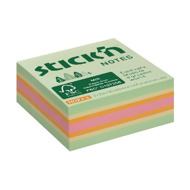 Stick`N 51x51 mm 240 lap az erdő színei pasztell mix öntapadó kockatömb Stick`N 51x51 mm 240 lap az erdő színei pasztell mix öntapadó kockatömb