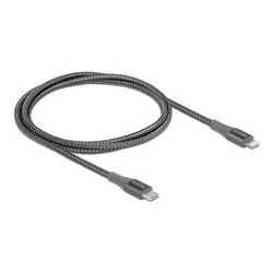 DeLock Data and Charging Cable USB Type-C to Lightning for iPhone iPad and iPod MFi 1m Grey