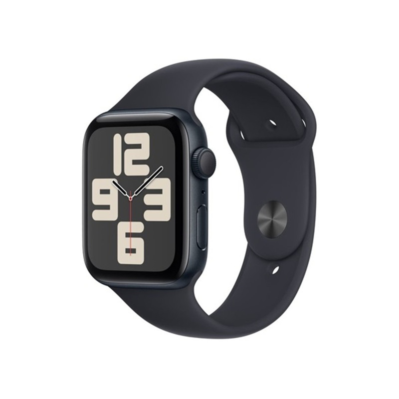 Apple Watch SE2 v2 GPS (44mm) éjfekete alumínium tok , éjfekete sport szíj (M/L) okosóra Apple Watch SE2 v2 GPS (44mm) éjfekete alumínium tok , éjfekete sport szíj (M/L) okosóra
