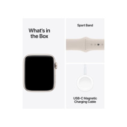 APPLE Watch SE3 GPS 44mm Starlight Alu Case w Starlight Sport Band - M/L