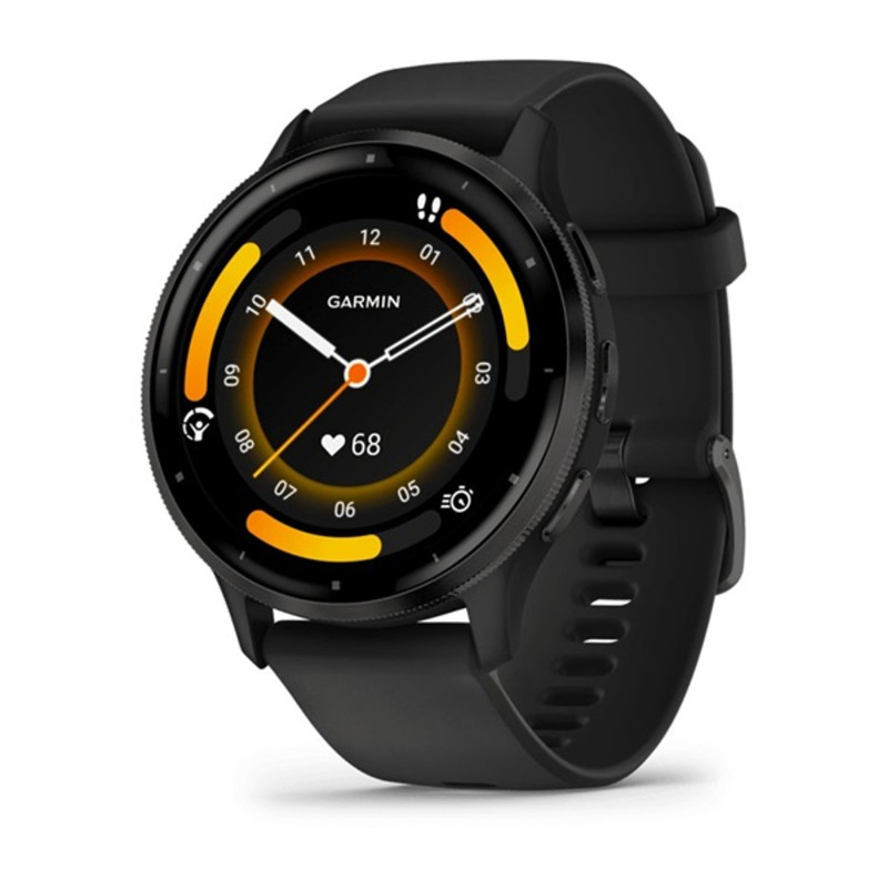 Garmin Venu 3 fekete, fekete kerettel, szilikon szíjjal okosóra Garmin Venu 3 fekete, fekete kerettel, szilikon szíjjal okosóra