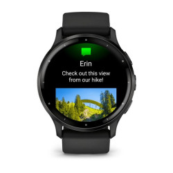 Garmin Venu 3 fekete, fekete kerettel, szilikon szíjjal okosóra