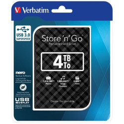 4TB Verbatim 2.5" Store'n'Go külső winchester fekete (53223)