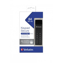Verbatim 64GB Keypad Secure USB3.2 Black