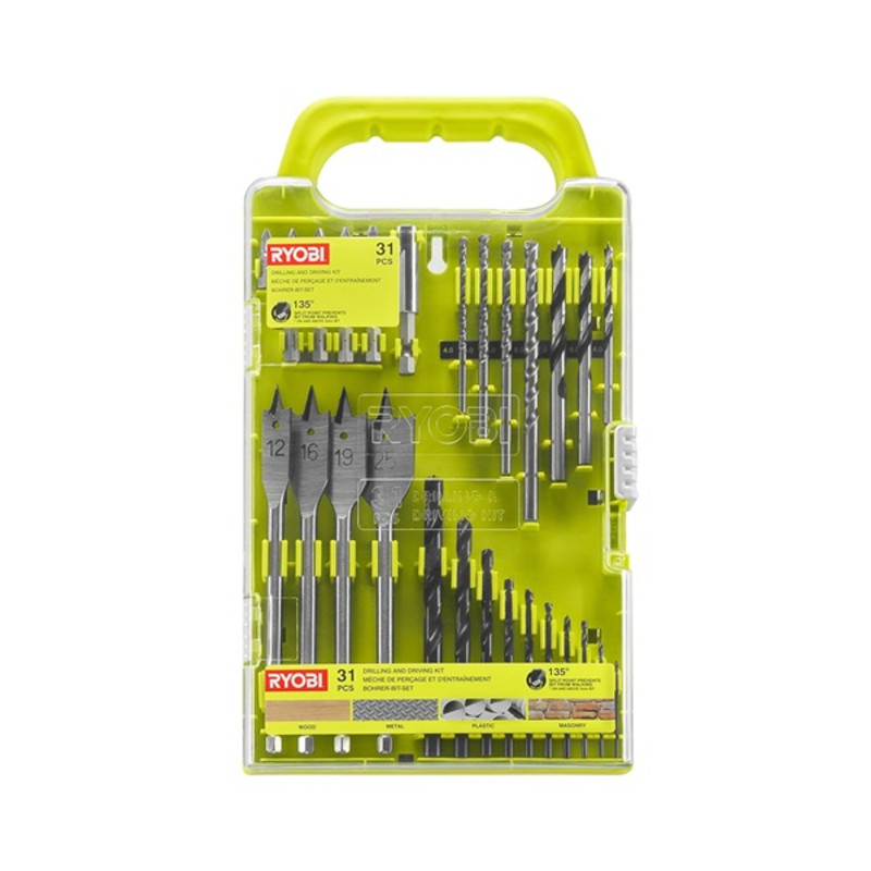 Ryobi RAKDD31 31 db-os fúró- és bit készlet Ryobi RAKDD31 31 db-os fúró- és bit készlet