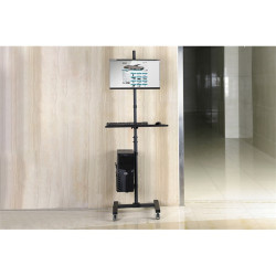 Digitus DA-90374 Mobile Workstation With Individual Height Adjustment Black