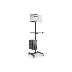 Digitus DA-90374 Mobile Workstation With Individual Height Adjustment Black