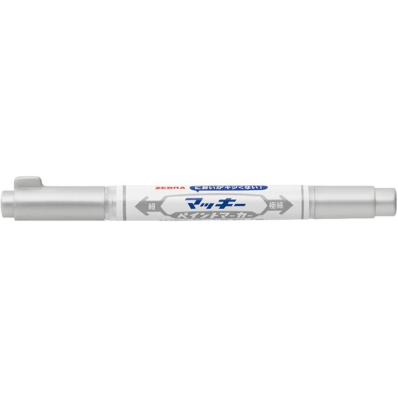 Zebra Mckie Extra Fine ezüst kétvégű lakkmarker Zebra Mckie Extra Fine ezüst kétvégű lakkmarker