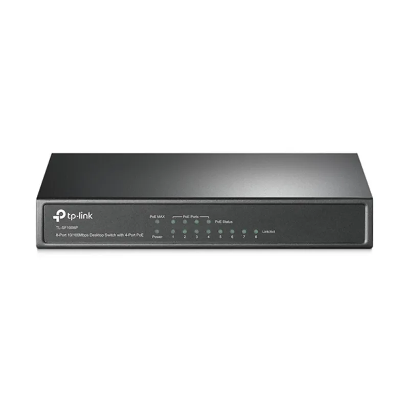 TP-Link TL-SF1008P 8port 10/100Mbps LAN 4xPOE nem menedzselhető asztali Switch TP-Link TL-SF1008P 8port 10/100Mbps LAN 4xPOE nem menedzselhető asztali Switch