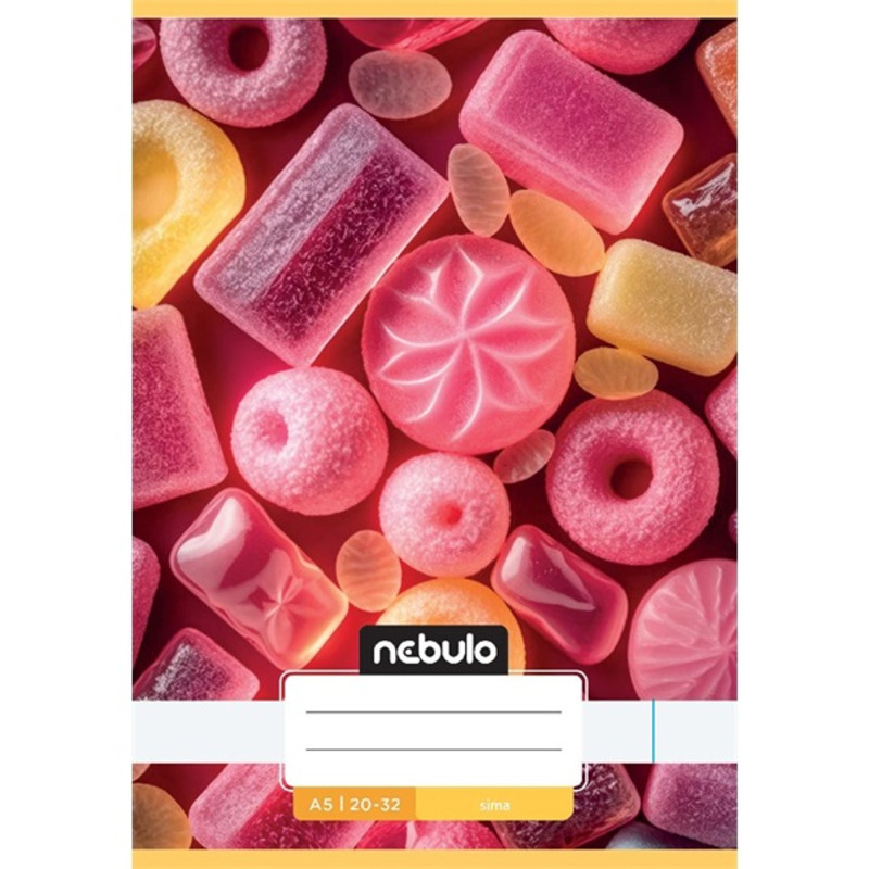 Nebulo Cuki minták A5 20-32 tűzött sima füzet Nebulo Cuki minták A5 20-32 tűzött sima füzet